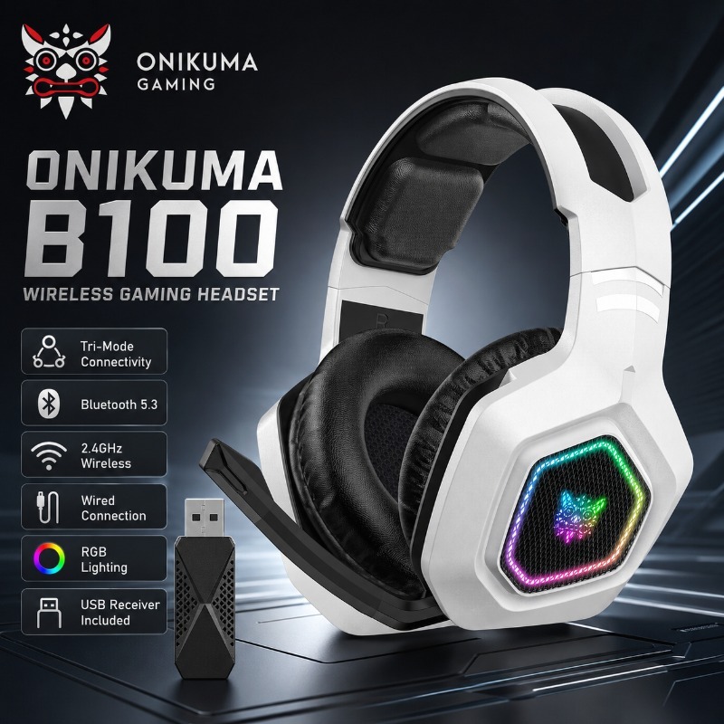 Gaming Console In Amazon - سماعة ألعاب لاسلكية ONIKUMA B100 بتقنية