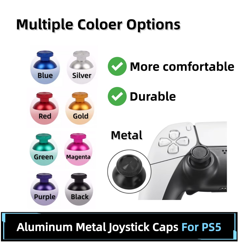 Thumb Grip Joystick - قطعتان من أغطية عصا التحكم المعدنية