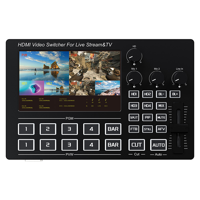 Gaming Console Monitor - جهاز مزج فيديو مباشر بـ 4