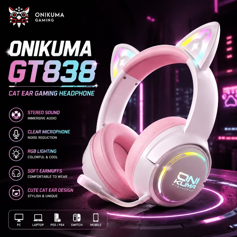 سماعة ألعاب ONIKUMA GT838 بتصم - مراجعة Gaming Console In Amazon وسعره