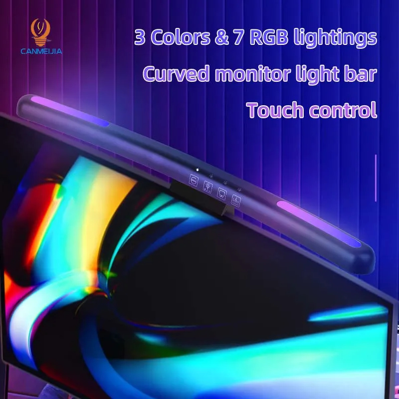 شريط ضوء LED منحني ، مصباح شاش - مراجعة Gaming Console Monitor وسعره